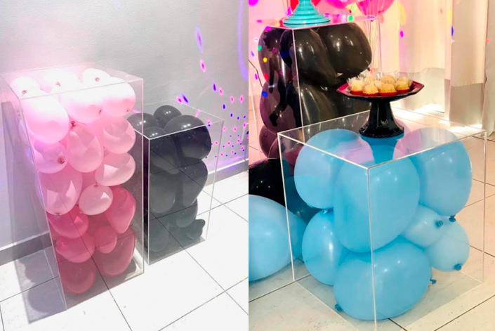 mesas de acrilico para candy bar en fiestas